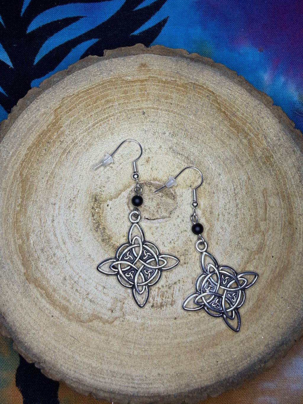 Witch’s knot crystal earrings