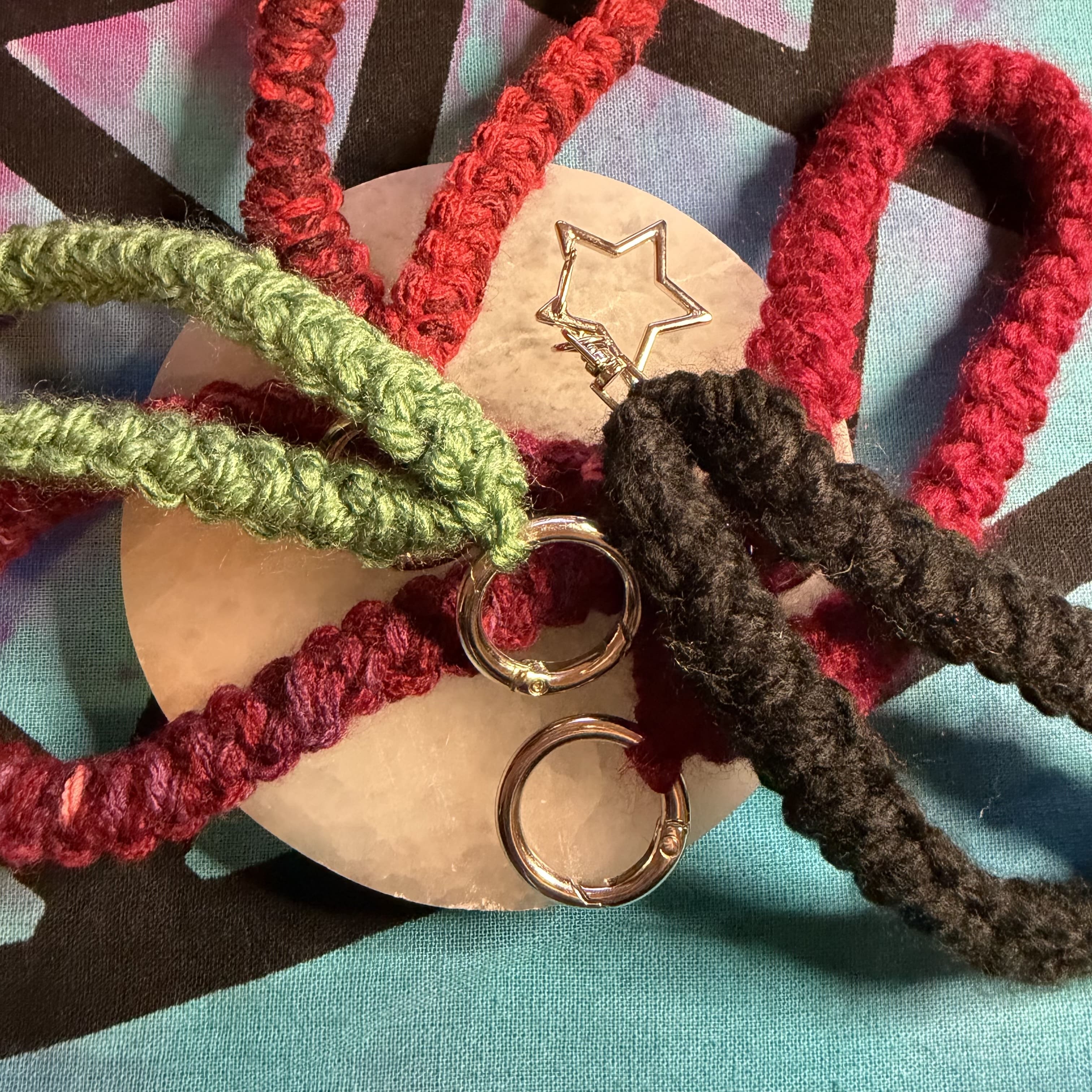 Crochet wrist strap
